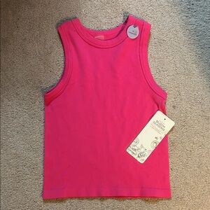 Vibrant Pink Sleeveless Women's Crop Top